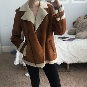 Vintage looking faux fur coat